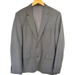Hugo Boss Sport Coat Mens 42R Gray Wool Blazer Lanificio Tesse Italy 2 Button